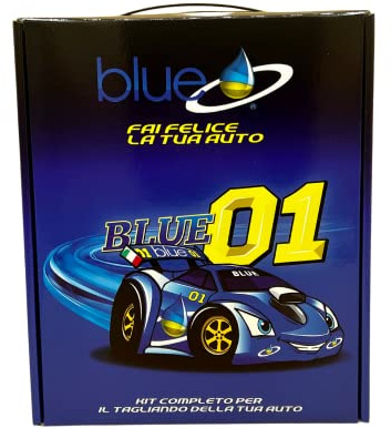 Kit Tagliando Auto Diesel Additivi Blue, valigetta con istruzioni, additivi per motore, additivi per la pulizia e lubrificazione iniezione