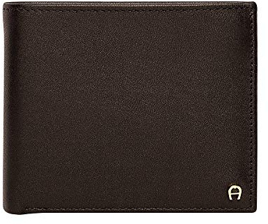 Aigner Geldbörse Portemonnaie Portmonee im Querformat in braun - 12x9,5x2cm (B x H x T)
