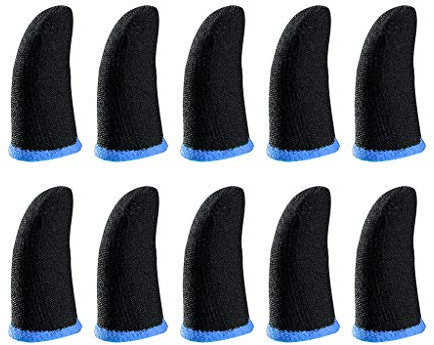 Yanhonin 5 Paar Mobile Game Controller Fingerhülle, Atmungsaktive Touchscreen Fingerhülse Für PUBG, Anti-Sweat Game Finger Sleeve