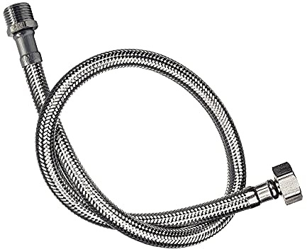 DOJA Industrial | Flexschlauch | PACK 2 | IG 1/2- M10 x 100 | 35 CM Länge | Edelstahl Panzerschlauch fuer Wasserhahn, Waschbecken, Hahn | Flex Schlauch Armatur | Anschlussschlauch/Verlaengerung