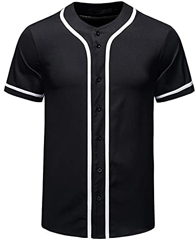 SSBZYES Chemises pour Hommes Chemises à Manches Courtes pour Hommes D'été Chemises à Col Rond pour Hommes Maillots De Baseball pour Hommes Chemises Cardigan à Boutons