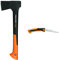 Fiskars Universalaxt, Inklusive Klingen- und Transportschutz, 44 cm, Antihaftbeschichtet & Handsäge für frisches Holz, Grobzahnung, Sägeblattlänge: 16 cm, Einziehbar, Schwarz/Orange