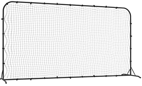 vidaXL Fußball-Rebounder Schwarz 366x90x183 cm HDPE