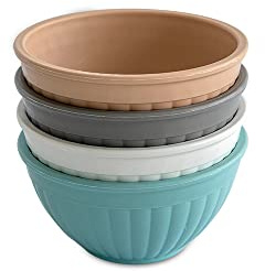 Nordic Ware Mini Prep and Serve Mixing Bowls Set, 4-Piece, Earth-Tones