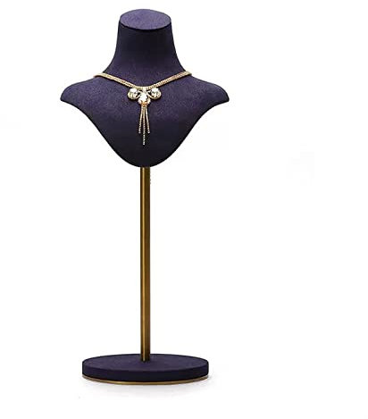 GRFIT Schmuckständer Samt-Halsketten-Display, Büste, Halskettenständer, höhenverstellbarer Halskettenhalter, lila Samt-Schmuck-Mannequin-Ständer und Displays Schmuckbaum