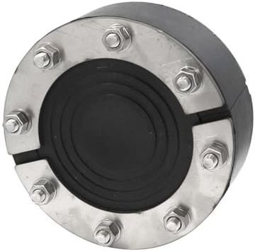 WITTKOWARE Mauerdurchführung 120 mm | Ringraumdichtung für 1 Kabel oder Rohr 20-75mm | Druckdicht bis 1,5 bar & wassersicher | EPDM Gummidichtung mit Edelstahl-Druckplatten
