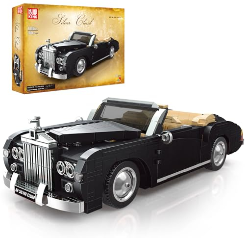 Mould King 10006 Technik Retro Auto Bausteine Modellauto Bausatz, 1096 Teile Sportwagen Fahrzeug im Maßstab 1:14, klassisches Sammlermodell Geschenk für Jugendliche & Erwachsene