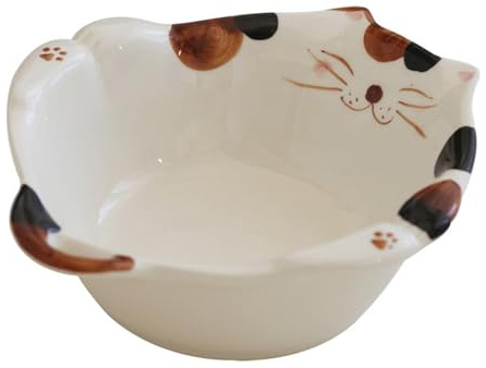 XNSHUN Dessertschalen Katzen, Salatschüssel Aus Porzellan Suppenschüssel, Müslischalen Keramik, Multifunktional Schüssel in Katzenform Für Eiscreme, Reis, Nachtisch, Usw, 330ML (Stil A)