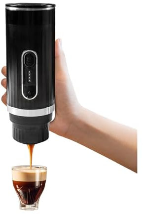 EDEDE Portable Espresso Machines, Portable Coffee Maker Wireless Heating Coffee Machine Compatible With Capsule & Ground Coffee 3 In 1 For Camping Travel for Camping, Hiking, Travel, RV, Office
