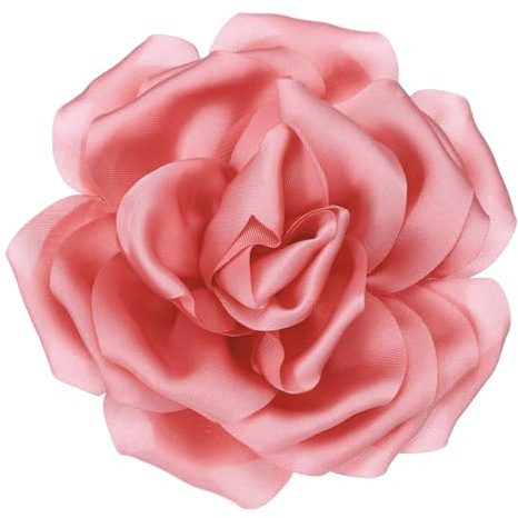PATIKIL Seiden-Satin-Blumenbrosche Pin Große Pfingstrosen-Blumen-Reversnadel für Frauen Hochzeit Party Geburtstag Tanz Bankett Kleid Hut Tasche Dekoration, Burgund