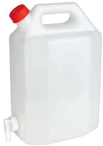 Bricoloco Garrafa con Grifo de Uso alimentario para Agua y Otras Bebidas – Dispensador Inferior para fácil Suministro – Bidón Agua de 10 y 20 litros (10 litros)