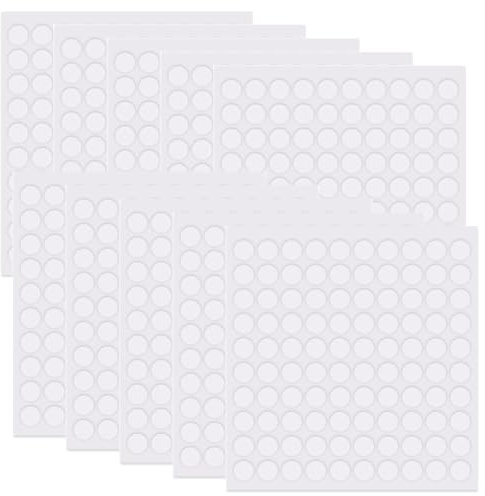 JAWUZ 1000 Stück Klebepunkte, Klebeband transparent, Klebepunkte doppelseitig, Doppelseitige klebepads, Doppelseitiges klebeband transparent, Klebepads doppelseitig 1cm