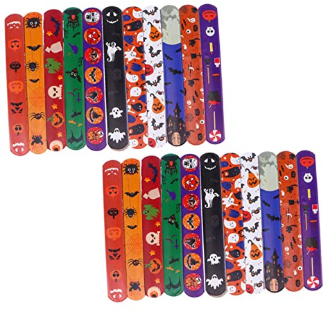 TOYANDONA 36pièces Bracelets à Claquer Halloween Divers Styles Et Motifs Amusants Pour Fête Accessoires Idéaux Pour Adultes