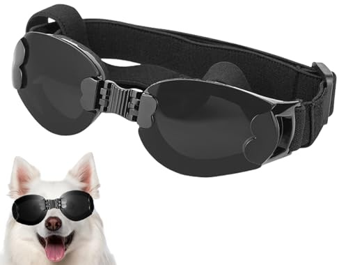 Hundeschutzbrille | Anti Blend Schutz Für Tiere | Mit UV Schutz Und Verstellbarem Gurt Für Bergwanderungen