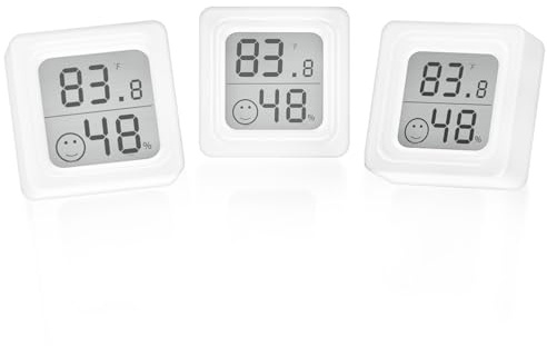 ARCELI 3 Pcs Thermometre interieur Hygromètre interieur Thermometre maison digital thermomètre intérieur pour Maison Entrepôt Terrarium Chambre Bébé Couveuse Cave