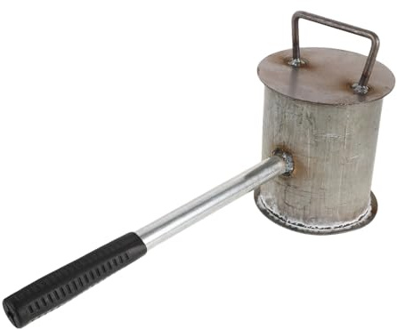 TOYANDONA Bbq Charcoal Fire Extinguishing Pot Lid 12 Diameter x 14 Height Thickened Steel Fire Extinguisher Can for Outdoor Camping and Commercial Use