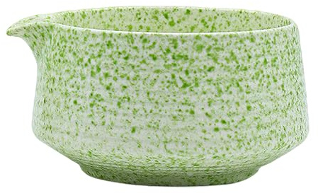 AONEGOLD Matcha Schüssel Tasse mit Ausgießer Traditionelle Japanische Matcha-Schale Handgefertigt Matcha Bowl aus Keramik Matcha-Schussel für Geschenk Teeliebhaber & Matcha-Liebhaber,Grün