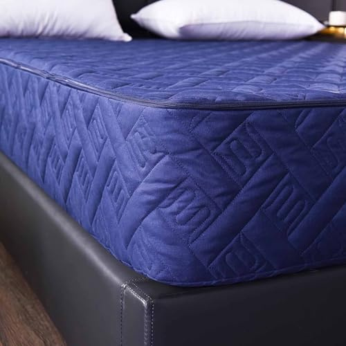 Protège-matelas à fermeture éclair pour lit double – Housse imperméable 25 cm de profondeur hypoallergénique en coton doux respirant – Idéal pour les personnes allergiques (180 x 200 + 25 cm)