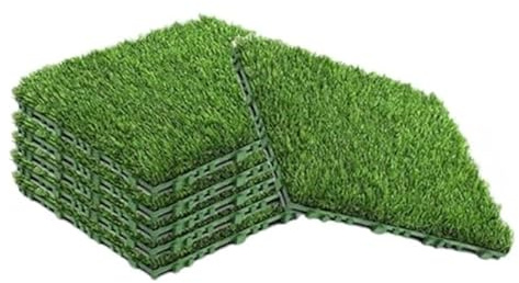 GCYEIDMA Dalles Gazon Artificiel Dalles de Gazon synthétique emboîtables for terrasse, décoration Sol for Jardin, pelouse, Balcon
