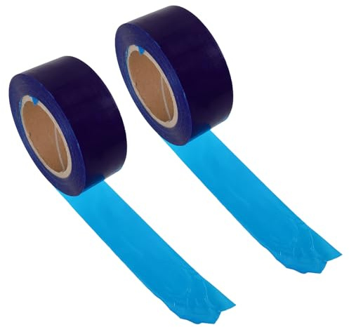 Ciieeo 2 Rollos cinta protectora de ruedas reparación de neumáticos para coche accesorios para automóviles suministros para automóviles Protector de la llanta de la rueda PE Blue
