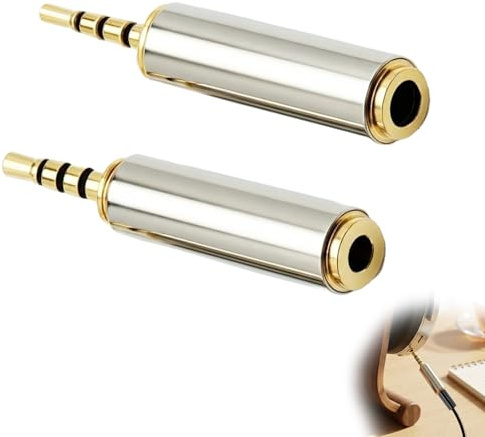 tiyiyok 2 Stück Klinke Adapter, 2.5mm Klinke auf 3.5 mm Adapter, Kopfhörerkabel 3.5mm auf 2,5mm, Male to Female Audio Adapter, Geeignet Für Kopfhörer, Audio-Kopfhörer, Mikrofon
