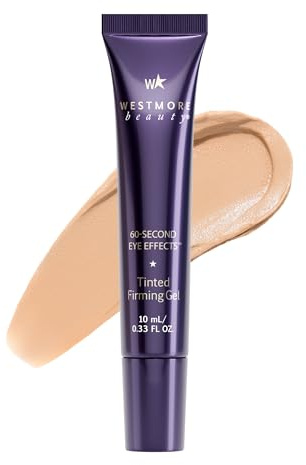Westmore Beauty 60 Second Effects Tinted Firming Gel - Under Eye Cream For Puffiness And Bags Under Eyes - 10 mL Light to Medium - 0.33 Fl Oz