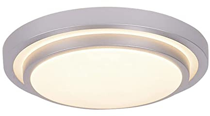 ZHMA 12W Flush Mount Ceiling Light,960LM,20 * 20 * 8cm,LED Ceiling Lamp,Brush Aluminum Ceiling Light,Modern Waterproof LED Panel Light,Warm White,Bright