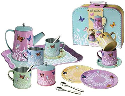 Set de Te de Cocina Infantil Decorativo Mariposas. Juegos y Juguetes de Colección. Regalos Originales para Reyes y Navidad. Decoración Clásica.