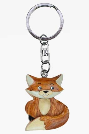 Cornelißen Schlüsselanhänger Fuchs, aus Holz und Metall, Füchse, Waldtier