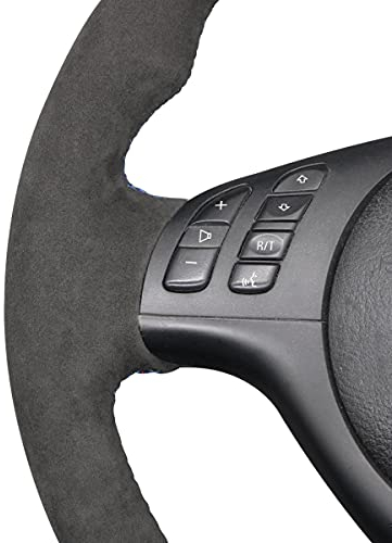 MEWANT Alcantara Lenkradhülle für BMW 3er E46 E46 / 5er 2004-2005/5er E39 2002-2003 / M3 2001-2006 / M5 2000-2003/3 Serie Lenkradzubehör