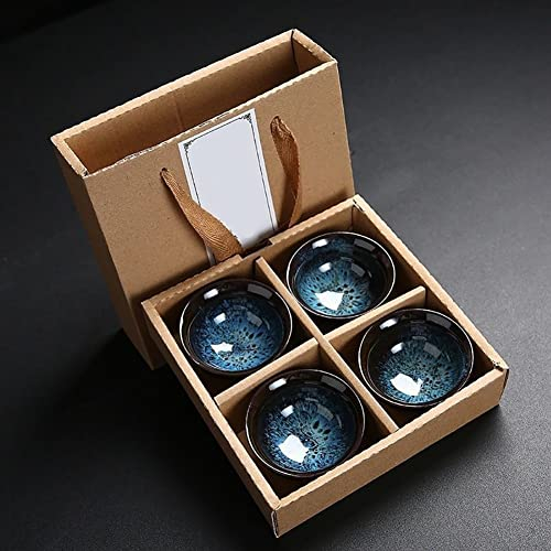 Juego De 4/6 Tazas De Té Chinas, Tazas De Té De Cerámica, Taza De Café De Cerámica, Diseño Sin Asa, Taza De Café, Taza Con Diseño Moderno, Colores Únicos Para Oficina En Casa ( Color : B , Size : 6pcs