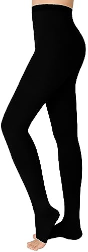 20-30 mmHg Compression Pantyhose for Women, Open Toe Medical Compression Stockings, Waist High Opaque Compression Tights for Edema, Varicose Veins, Swelling, Pregnant, Teacher, Doctor