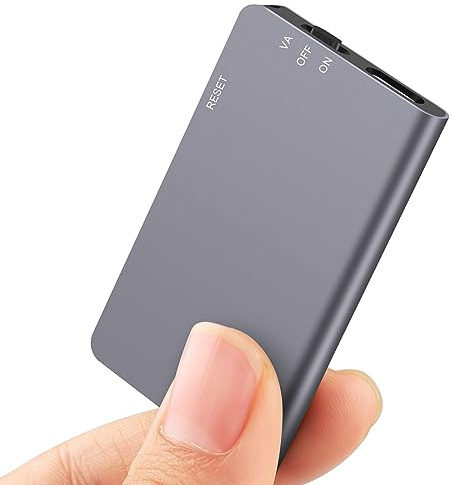 Grabadora de voz digital magnética de 64 GB, dispositivo de grabación activado por voz con batería de 40 horas de duración con reproducción para conferencias y reuniones