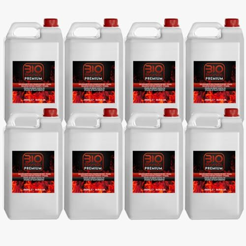 8 x 2,5 litros Garrafa Bioetanol Premium para chimeneas | Etanol Origen Vegetal