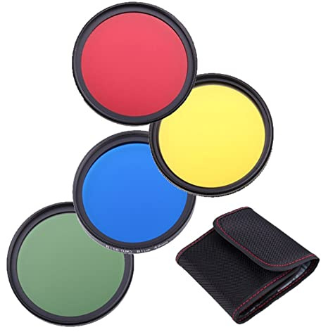 Filtri colorati per obiettivo della fotocamera 77 mm set di filtri colorati rosso giallo blu verde per fotocamera Sony Alpha a6700 a6600 a6500 a6400 a6300 a6100 con obiettivo Sony FE 24-105mm f/4 G
