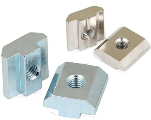 M3 M4 M5 M6 M8 M10 T Block Vierkantmuttern T Schiene Gleithammermutter EU20 EU30 EU40 EU45 Verzinkter Kohlenstoffstahl 100pcs EU45 M6