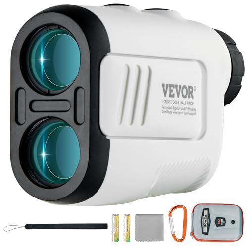 VEVOR Telemetro da Caccia/Golf 600 Metri Telemetro Laser Precisione ±1m Ingrandimento 6X Mirino da 22mm con Supporto Magnetico Compensazione della Pendenza Blocco Bandiera Attrezzatura per Golfista
