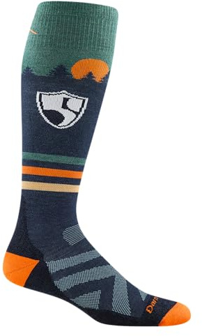 Darn Tough Snow Socks for Men - Lightweight RFL Over-the-Calf Ski & Snowboard Socks, Merino Wool Hiking Socks for Men, Breathable Boot Socks for Men, Moisture Wicking Wool Socks - Eclipse, Large