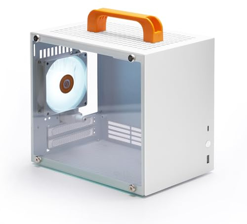 SGPC K-Lite Boîtier-PC Gaming Mini-ITX Compact – Support Cooler CPU 135mm / GPU 240-335mm / SFX PSU – Verre Trempé (K66Lite)