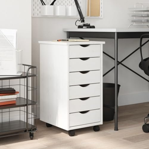 ShGaxin Cajonera con Ruedas Moss Madera Maciza de Pino Blanco, Comoda Dormitorio, Muebles Dormitorio, Cajonera para Armario, Gavetero Dormitorio, Cómodas Y Cajoneras - 355889