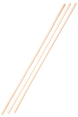 pokm toolsmarket 3 Stk. Besenstiel Holz Ersatzstiel, 120 cm, Holzstiel aus Buchenholz, Gerätestiel Ø22 mm, Holzstiele für Gartengeräte, Gartenhacken, EU-Produktion