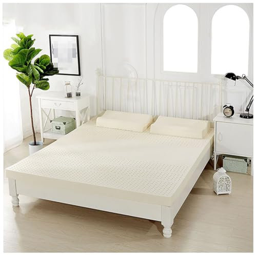 WKXTECZT Latexmatratze Super Weich 100% Natur - Schlichtes Design, Entspannende Schlafzimmer-Latex-Matratze Mit Topper, Naturlatex-Matratzenauflage,2in,200x200cm(79x79in)
