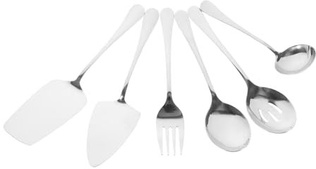 SKISUNO 6pièces Lot De Couverts Acier Inoxydable Ustensiles De Service Pour Buffet Fourchettes Et Cuillères De Service Pour Fête à