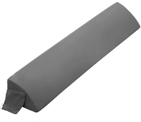 Cuscino A Cuneo Per Letto Matrimoniale,Triangolare Cuscino Da Lettura,Riempimento Dello Spazio Per Il Cuscino Con Zeppa Con Tasca Laterale, Per Spazio Tra Materasso E Testiera(99 x 25 x 15 cm,Grey)