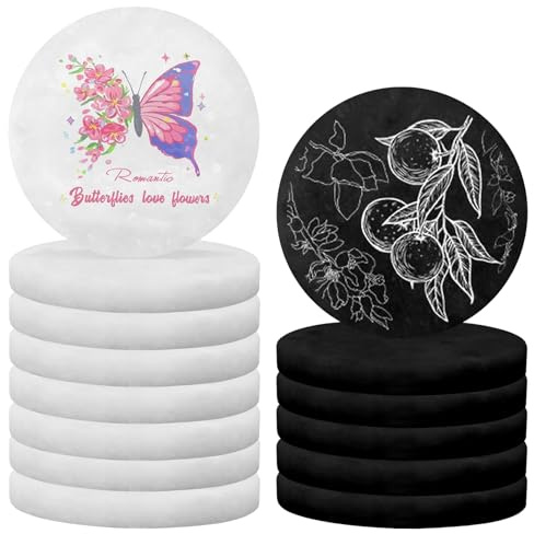 14 Pcs 5cm Painting Stones, White/Black Thick Round Rocks, Rock Painting Kit, Smooth Flat Stones River Stone for Arts, Craft, Painting, DIY and Home Decoration(6pcs Black/ 8pcs White)