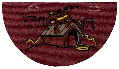 Zerbino 40X70 antiscivolo Fantasia Cuccia mezzaluna ultraresistente Colore Rosso