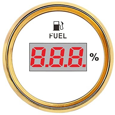 Indicador de nivel de combustible Digital de 52mm, indicador de nivel de combustible de tanque de líquido de aceite de 240 ~ 33 Ohm, indicador de combustible de 0 ~ 190 Ohm, 9 ~ 32V for coche, barco m