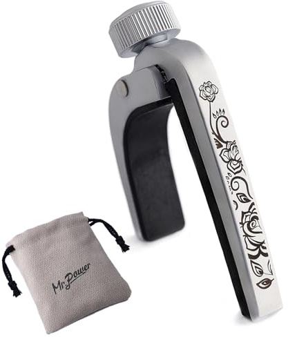 Mr.Power Guitar Capo Zinc Alloy Clamp for Acoustic Electric Guitars Ukulele, 6-String Instruments Guitar Accessories with Bag 3 Colors Available (Silver)