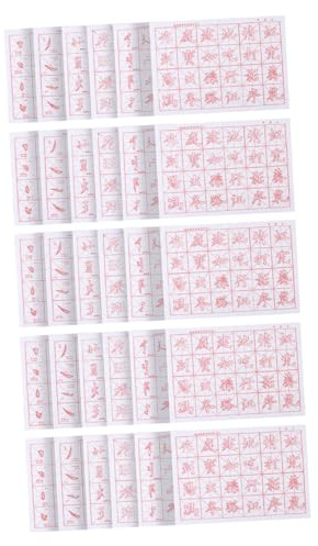 GARIOUANS 30 Feuilles Papier Entrainement Calligraphie Chinoise pour Débutants Feuilles Copies Écriture Manuscrite Papier Lisse et Portable pour Amélioration Technique