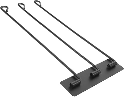 Ipetboom Punch-Free Stainless Steel Rotary Towel Rack 3-bar Black Wall-Mounted Bathroom Towel Holder for Bathroom Storage